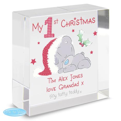 Personalised My 1st Christmas Me To You Bear Crystal Block £16.99
